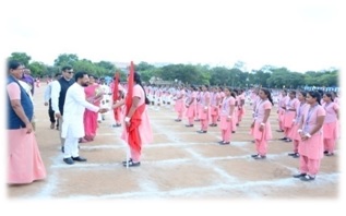 Students participating in sports activities